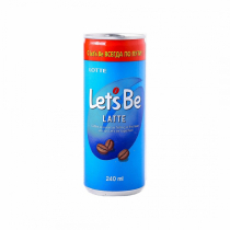 LOTTE Let's Be Latte Напиток кофейный в банках 240мл
