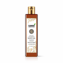 SANAVI Shampoo black Ritha and amla Шампунь черный ритха и амла 200мл