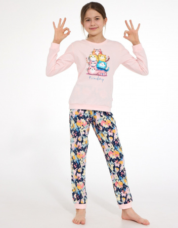 Piżama Cornette Young Girl 592/210 Friendship dł/r 134-164