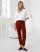 Укороченные эластичные брюки слим из микровельвета