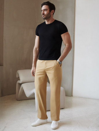 Футболка slim fit  из премиального хлопка с эластаном