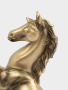 Статуэтка, 25 см, полирезин, золотистая, Конь на дыбах, Horse