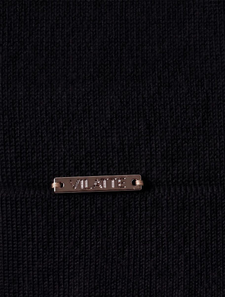 Свободный джемпер с коротким рукавом до локтя тонкой вязки из хлопка с нейлоном