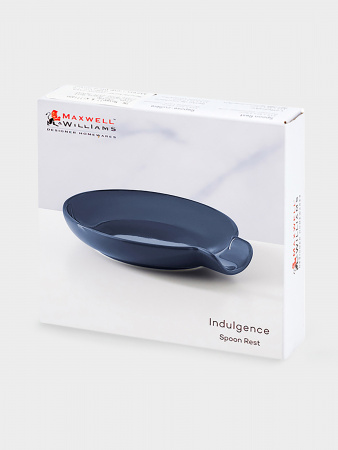 Подставка под ложку, 13,5х12 см фарфор P, синяя, Indulgence